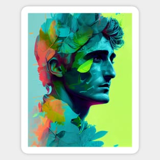 Abstract pop art style portrait of man Sticker